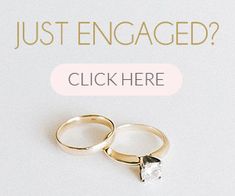 two wedding rings with the words just engaged? click here