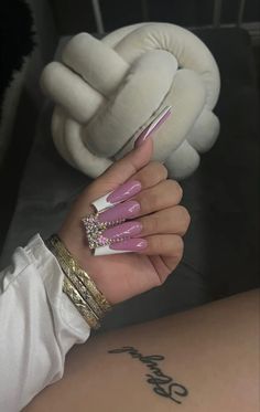 Acrylic Toe Nails, Pink Ombre Nails, Dope Nail Designs, Short Square Acrylic Nails, Exotic Nails, Long Square Acrylic Nails, Unique Acrylic Nails, Bling Acrylic Nails, Pink Acrylic Nails