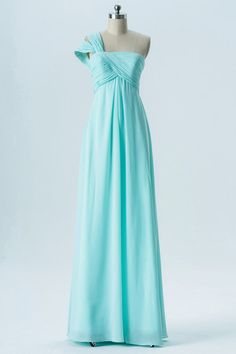 Modsele aqua blue chiffon long bridesmaid dress fetures with one-shoulder neckline, and double straps. Hidden zipper back.
Product Details:

SKU:PD1947
Chiffon Material
Full Length
Size: US 0- 26W. True to size chart. Check our Size Chart to get your correct size. 
Recommend custom size for plus size.
Free custom size service is available. Email your exact measurements once order is placed. 
Fully lined & Built with bra
Processing time: 5-15 business days. 

Feel free to contact our customer service: contact@modsele.com if you have any questions. Bridesmaid Dresses Long Blue, Bridesmaid Dresses 2018, Blue Bridesmaid Dress, Sleeveless Bridesmaid Dresses, Simple Prom Dress, Cheap Bridesmaid, Cheap Bridesmaid Dresses, Long Bridesmaid Dress, Blue Bridesmaids