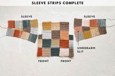 the diagram shows how to knit socks with different colors and sizes, including one for each pair