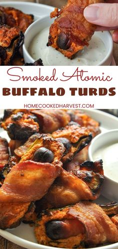 Stuffed Peppers On Smoker, Atomic Buffalo Bites, Smoked Bacon Wrapped Jalapenos, Football Smoker Recipes, Smoked Garlic Recipes, Smoked Food Recipes Appetizers, Pellet Smoker Appetizer Recipes, Smoked Appetizer Recipes, Smoked Thanksgiving Sides