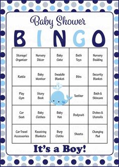 a baby shower game with the words it's a boy