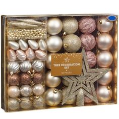 a christmas tree decoration set in a box