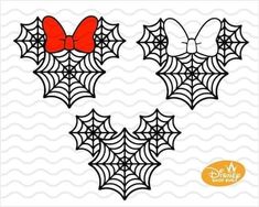 spider web and bow clipart set for halloween svg cut files, dxf file