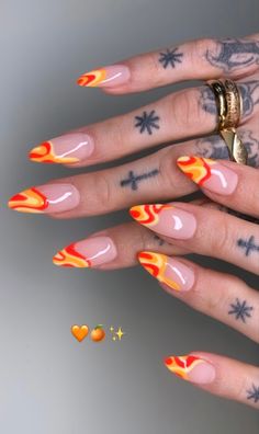 Colorful Nail Tip Designs, Lollapalooza Nails, Colorful Almond Nails, Funky Almond Nails, Festival Nails Summer, Almond Summer Nails 2023, Festival Prep, Colorful Nail Ideas, Funky Summer Nails