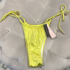 New With Tags Yellow Side Tie Bikini Bottom Size Medium Victoria's Secret, Size Medium, Tags, Yellow, Fast Delivery, Full Service, Clothes, Color