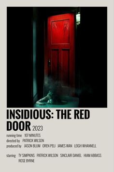 a poster with the words insidious the red door