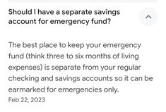 an email asking to someone about emergency fund