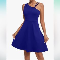 Brand New Without Tags Lyaner Women One Shoulder Dress A Line Swing Flared Skater Cocktail Mini Dress , Color Is Royal Blue , Size Is Small ,Any Question Message Me , Check Out My Store For More Great Deals . Royal Blue Dress Knee Length, Royal Blue Knee-length Dress For Wedding, Elegant Royal Blue Knee-length Dress, Royal Blue Sleeveless Cocktail Mini Dress, Chic Royal Blue Knee-length Mini Dress, Royal Blue A-line Mini Dress For Party, Cocktail Mini Dress, Royal Blue Dress, Dress Knee Length