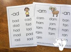 two printable worksheets for beginning and ending sounds with the words i am, o m