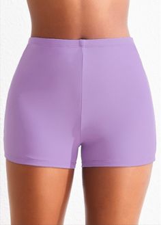 Color:Light Purple;Size:L;Size:XL;Size:XXL; Purple Swimwear, Swimsuit Shorts, Blue Tankini, Purple Swimsuit, High Waisted Swim Bottoms, Swim Shorts Women, Swimwear Suits, Trendy Swimsuits, Over 60 Fashion