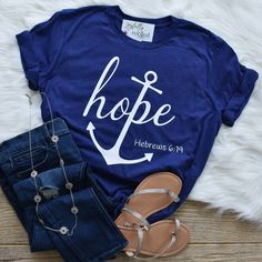 Hope Shirt Designs, Womens Christian Shirts, Scripture Shirt, Blusas T Shirts, Custom Design Shirts, Inspirational Shirt