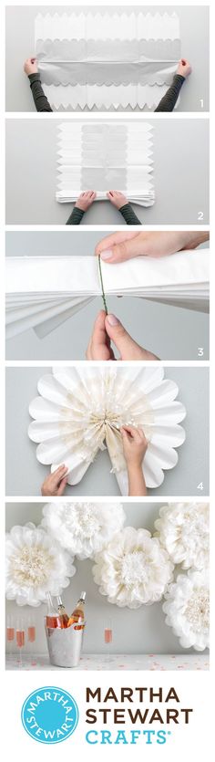 how to make paper flowers with martha stewart crafts - step by step instructions for making paper flowers