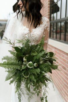 Botanical Greenhouse, Fern Bouquet, Foliage Bouquet, Greenery Wedding Bouquet, Green Wedding Bouquet, Wedding Flower Guide, Greenery Bouquet, Winter Wedding Bouquet