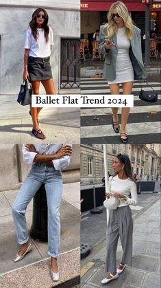 Ballet Flats are trending again for 2024! Shop similar ALAIA styles plus get styling tips. How to Style Ballet Flats like Sofia Richie Ballet Flats Outfit 2024, Ballet Flats 2024, Alaia Ballet Flats Outfit, Alaia Ballet Flats, Styling Ballet Flats, Shoes Summer 2024, How To Style Ballet Flats, Spring Shoes 2024