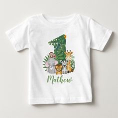 a baby t - shirt with an animal design on it