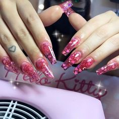 Bratz Inspired Nails, Goth Cybercore, Pastel Goth Tattoo, Webcore Animecore, Pink Glittery Nails, Era Nails, Nail Board, Smink Inspiration