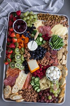 a tray filled with lots of different types of food