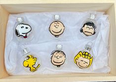 the peanuts gang ornament ornaments are in a box