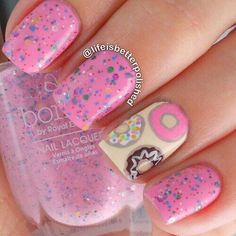 Donut Nails Design, Donut Nail Art, Nails Ideas For Spring, Nails Spring Break, Donut Nails, Hot Nail Designs, Spring Break Nails, Broken Nails, Super Nails