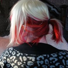 Orange Grunge Hair, Black And Red Alt Hair, Red Alt Hair Short, Red Grunge Hair Aesthetic, Egirl Hairstyle Color Red, Hair Stylies, Tone Hair, Hair Reference