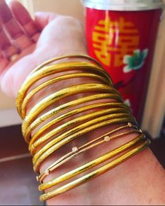 GOLD LEAF TEMPLE BRACELETS ✨ $26 FOR A SET OF 3 BRACELETS🌟 These unique bracelets are luck charms from the temples of Thailand. They are made of clear plastic tubes with pure 24k gold leaf lining the inside of the tubes for safe keeping (the same as used to cover the temples and Buddha statues of that region) Believed by the Thai culture to bring luck, wealth , health, love and happiness. Fabulous dressed up or down. flexible, light weight, waterproof , soundproof, TSA safe. Sourced from a fami Gold Hand Wrapped Bracelet, Spiritual Stackable Yellow Gold Bracelets, Gold Nickel-free Bracelets For Friendship, Gold Nickel-free Bracelet For Friendship, Nickel-free Gold Bracelet For Friendship, Adjustable Flexible Yellow Gold Bangle, Adjustable Yellow Gold Flexible Bangle, Gold Spiritual Stackable Jewelry, Gold Hand-wrapped Bracelets For Gifts