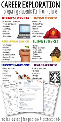 a poster with the words career expotion and information for students to use on their resumes