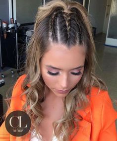 Hair Ideas For Festivals, Simple Braid For Medium Hair, Formal Hairstyles Braid, Hairstyles For Layered Hair, Blonde Hair Looks, Front Hair Styles, Have Inspiration