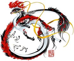 Feathered Dragon Art, Eastern Dragon Art, Long Dragon, Mythical Creatures Fantasy, Asian Dragon, I Would Rather