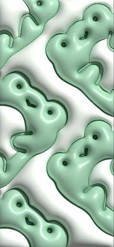 an abstract image of green and white shapes