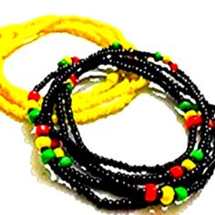 Summer Waist Bead Chains Colorful Waist Belly Beads African Body Chains Bikini Jewelry For Women And These Waist Beads Are On An Elastic Thread So They Are Easy To Put On Or Take Off; You Can Also Use These Waist Beads As A Bracelet, Necklace Material: Glass Seed Bead Casual Yellow Beaded Necklaces With Round Beads, Adjustable Multicolor Beaded Chain Waist Beads, Summer Beaded Necklace With Black Round Beads, Multicolor Jewelry With Black Beads For Summer, Summer Black Beaded Round Necklaces, Summer Multicolor Jewelry With Black Beads, Casual Yellow Beaded Chain Jewelry, Yellow Beaded Chain Bracelets, Trendy Yellow Beaded Necklaces With Round Beads