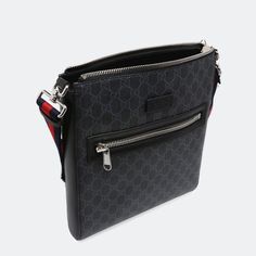 Questions? Leave A Comment Below! Gucci Messenger Bags, Red Web, Black Crossbody Bag, Small Messenger Bag, Latest Bags, Canvas Crossbody Bag, Gucci Shoulder Bag, Webbing Strap, Messenger Bag Men