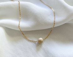 Gold Stardust Floating Ball Pendant Necklace 14k Gold Minimalist Jewelry As Bridesmaid Gift, Minimalist Pendant Jewelry For Bridesmaid Gift, Elegant Tiny Charm Necklaces In 14k Gold Filled, Ball Pendant Necklace, Ball Necklace, My Small Business, Ball Pendant, Minimalist Necklace, Dream Jewelry