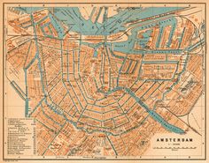 an old map of the city of amsterdam