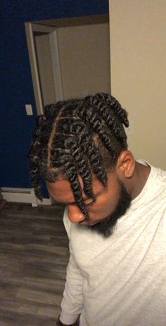 Mens Haircut Taper, Mens Haircut Curly, Haircut African, Hair Twist Curls, Man Braid, Mens Haircut Long, Guy Hairstyles, Boy Braids