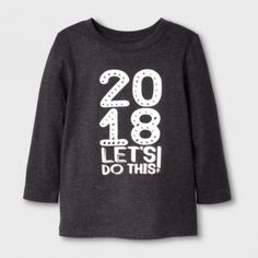 This Black Long-Sleeve Graphic Tee Says “2018 Let’s Do This!” Down The Front In Bold White Text With Hints Of Gold Foil Accents. Just Slip Some Jeans And Sneakers And Ready To Go In No Time. Gender: Unisex. Age Group: Toddler. Pattern: Letters. Material: Cotton. Comes From A Smoke Free Pet Free Home. Feel Free To Make Me An Offer!!! Bundle More Items For A Bigger Saving!!! Jack Black, Black Xs, Boys Long Sleeve, Cat & Jack, Girls Long Sleeve, Boys T Shirts, New Year's, Black Long Sleeve, Toddler Boys