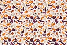 a halloween themed wallpaper with pumpkins and bats