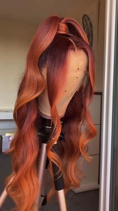 Twisted Hair, Wig Lace Front, Wig Styling, Wavy Wigs, Ginger Hair Color, Pretty Hair Color, Wig Lace, Dope Hairstyles