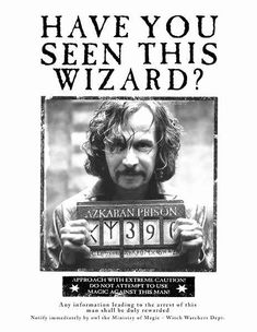 a wanted poster for the wizard starring in harry potter's film, which is being advertised