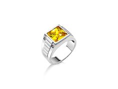 Yellow citrine stone signet ring for men in 925 silver, Big square cut stone ring for dad, Large clear yellow citrine cocktail ring for men This lovely gemstone ring is perfect for daily wear. It is crafted from fine 925K sterling silver and has the most intricate details that are sure to catch the eye of anyone who sees it. Handcrafted with love and joy, this ring will be with you for years to come, possibly even taking its place as a family heirloom for generations to come! With its detailed h Yellow Signet Ring With Polished Finish For Formal Occasions, Luxury Citrine Signet Ring As Gift, Classic Yellow Signet Ring With Polished Finish, Luxury Silver Men's Ring With Citrine, Mens Gemstone Rings Lemon, Mems Citrine Jewelry, Luxury Yellow Signet Ring For Men, Stone Rings For Men, Yellow Citrine