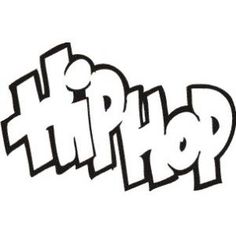 the word hip hop written in black and white