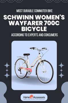 an advertisement for the schwin women's wayfarer 700c bicycle