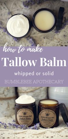 How to Make Tallow Balm | Bumblebee Apothecary Whipped Tallow Balm, Homemade Soap Recipes