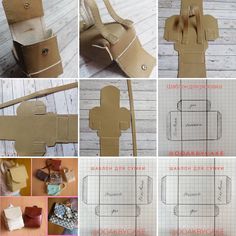 instructions to make an origami cross - body bag with paper and glue on the inside