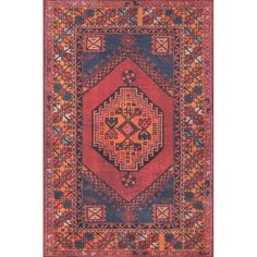 Bungalow Rose Varian Oriental Red Area Rug & Reviews | Wayfair Corner Apartment, Cottage Bedrooms, Graphic Rug, Living Room Mood Board, Modern Color Palette, Turkey Colors, Jaipur Living, Medallion Rug, Rug Ideas