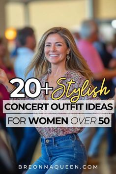 Elevate your concert style with this comprehensive fashion guide featuring 20 outfit ideas for women over 50. From casual outdoor festivals to upscale indoor venues, find looks that will make you feel confident and stylish. Learn how to accessorize and layer for different weather conditions. #ElevatedStyle #ConcertOutfits #FashionOver50 Outdoor Concert Outfit, Concert Outfit Fall, Concert Style, Concert Outfit Summer, Leggings Outfits, Country Concert Outfit, Outdoor Concert