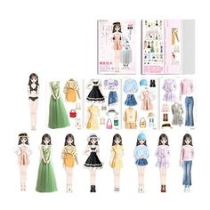 the dolls are all dressed up in different outfits