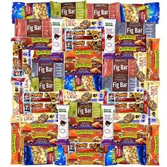 a large pile of food that includes nuts, fruit and other things in the package