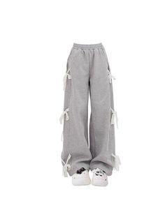 48392923742531|48392923775299|48392923808067|48392923840835 Aesthetic Sweatpants, Harajuku 90s, Style Wide Leg Pants, Pleats Pattern, Y2k Harajuku, 2000s Clothes, Trouser Design, Dark Paradise, Grey Lace