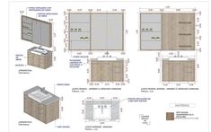 the kitchen design is shown with measurements for each cabinet and countertop area, including one sink